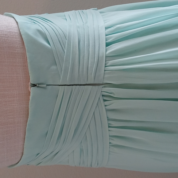 David's Bridal Light Blue Strapless Dress - Picture 4 of 9